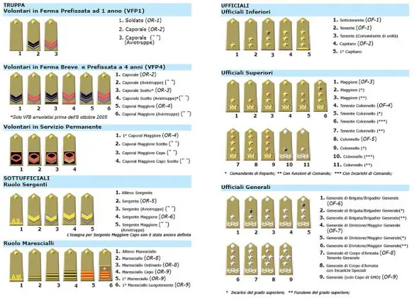 MEDICINA ONLINE DIFFERENZA UFFICIALE SOTTUFFICIALE TRUPPA GRADO MILITARE SCHEMA DIVERSO GENERALE SUPERIORE INFERIORE RUOLO MARESCIALLI SERGENTI.jpg