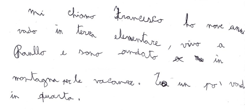 MEDICINA ONLINE DISGRAFIA IMMAGINE ESEMPIO