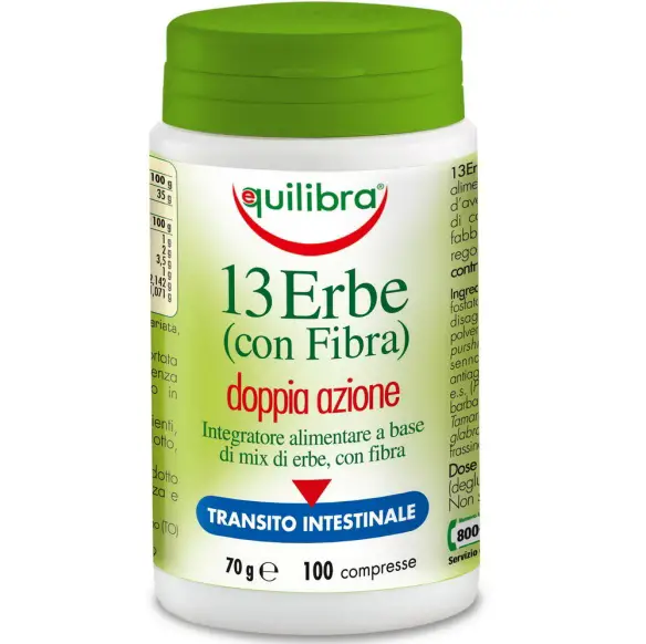 MEDICINA ONLINE Equilibra 13 Erbe con Fibra integratore per la stipsi posologia  indicazioni ingredienti contenuto controindicazioni avvertenze foglietto illustrativo farmacia costipazione stitichezza lassativo.jpg