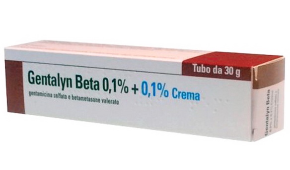 MEDICINA ONLINE Gentalyn Beta 0,1%+0,1% crema (gentamicina betametasone) foglio illustrativo POSOLOGIA COME SI USA ANTIBIOTICO CORTISONICO PELLE FARMACO EFFETTI COLLATERALI INDESIDERATI INFEZIONE BRUFOLO ACNE FORUNCOLO